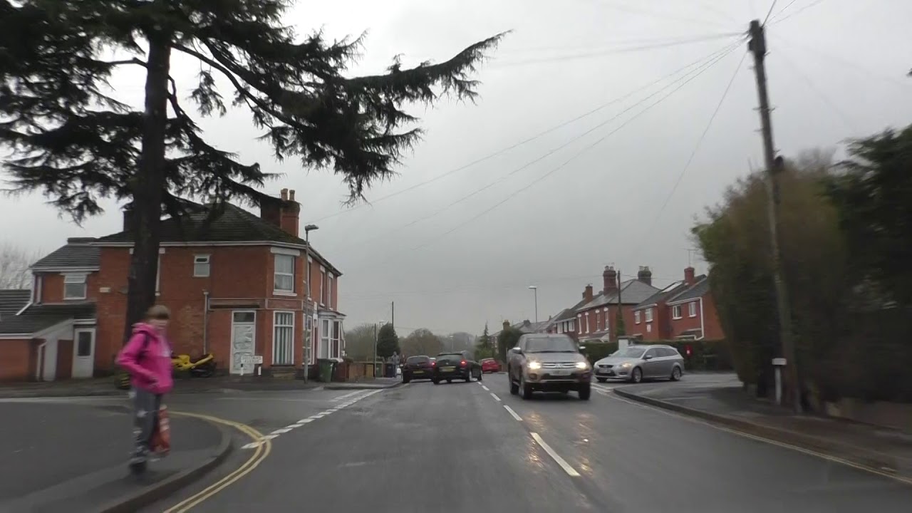Driving On Oldbury Road & Tudor Way, Worcester, Worcestershire, England