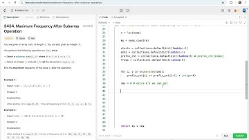 leetcode 3434  Maximum Frequency After Subarray Operation | dict, simulation