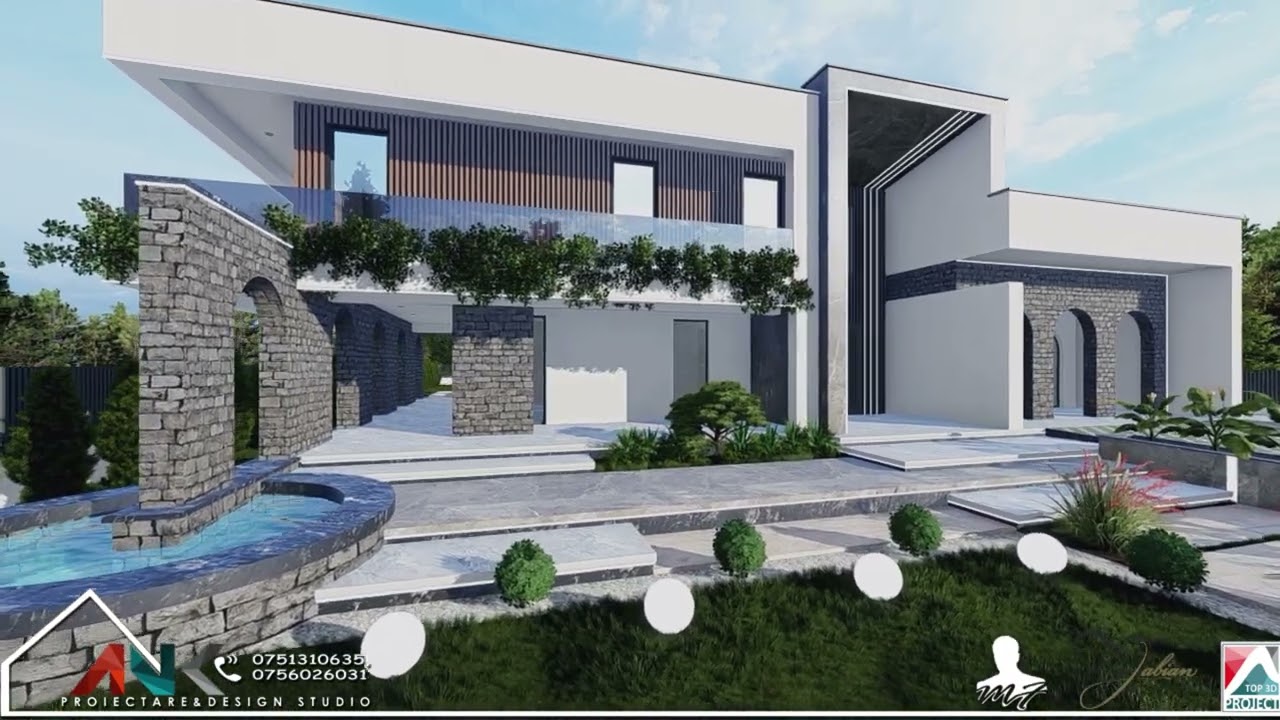 Casa modernă cu etaj - Design Contemporan