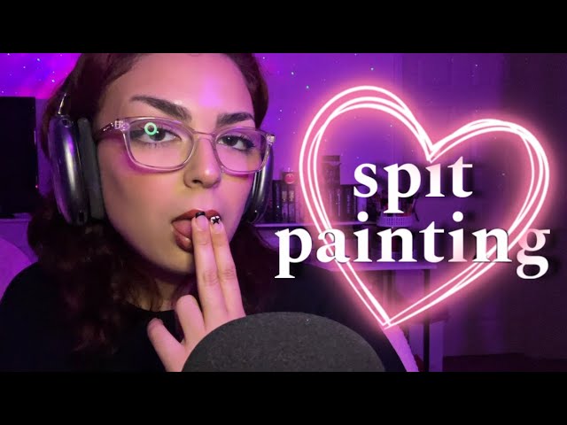 ASMR | fast & aggressive spit painting :p