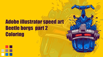 adobe illustrator : beetleborgs speed art part 2 (coloring)