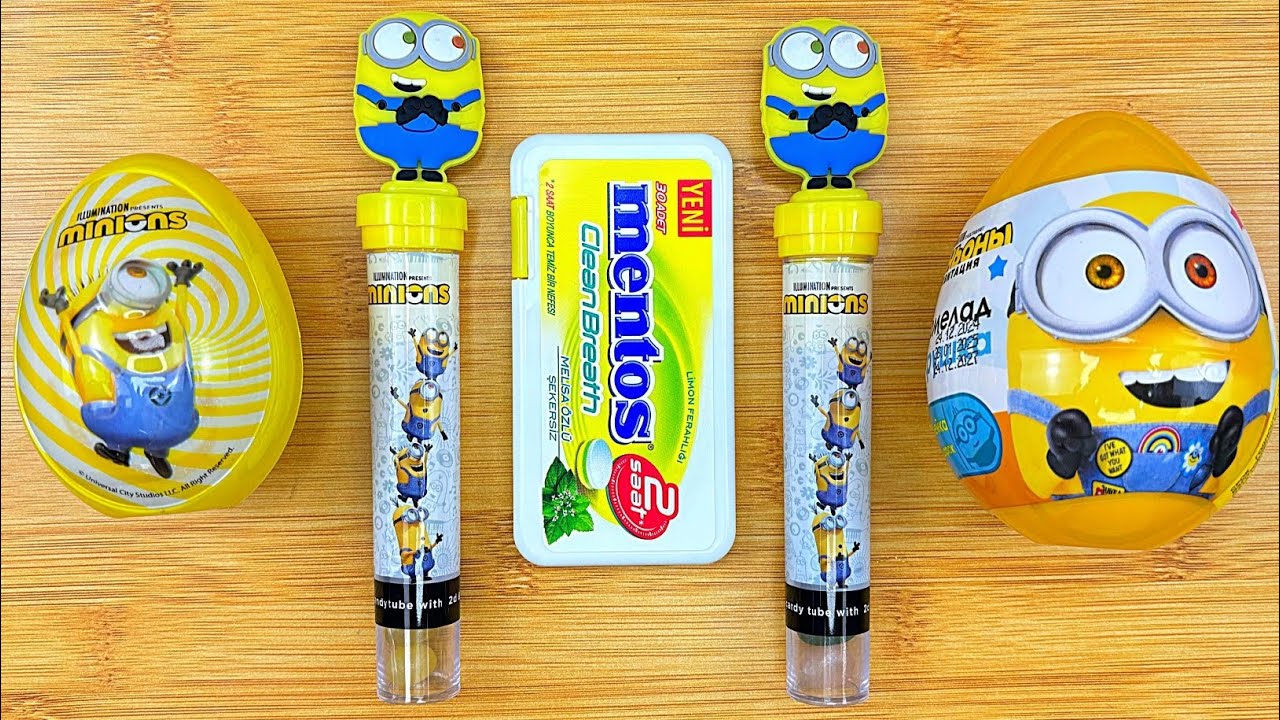 Satisfying Minions Video | Funny Candy ASMR I Marshmallow Lollipop Surprise Box Sweets and Toys 