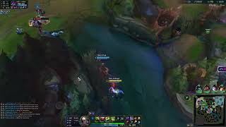 Insane Q plant over the wall to secure the kill against KhaZix
