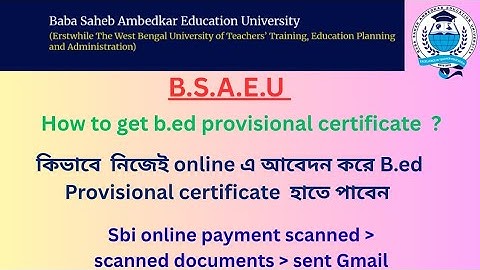 How to get b.ed provisional certificate # B.s.a.e.u #WBUTTEPA #B.ed #motivation #exam 