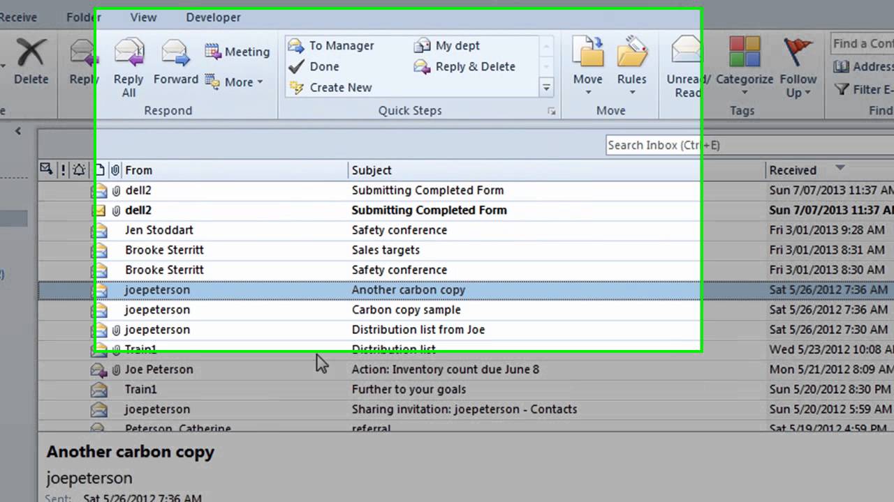 change quick print settings outlook