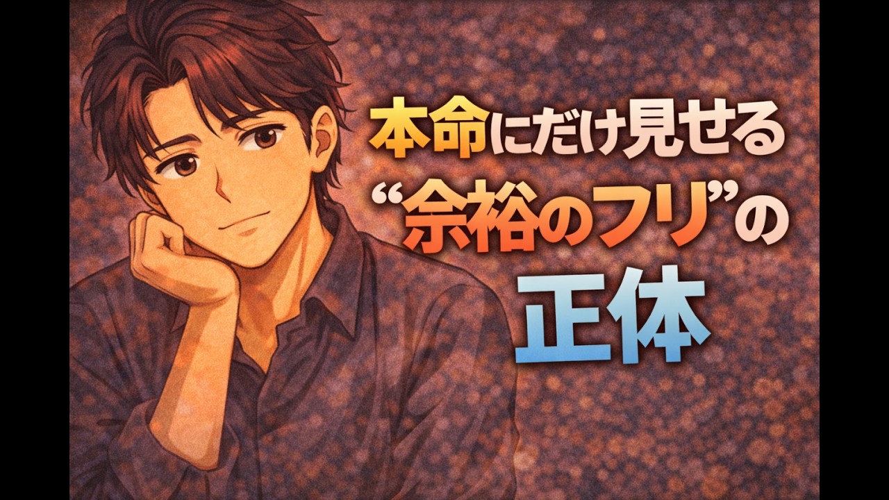 本命にだけ見せる“余裕のフリ”の正体