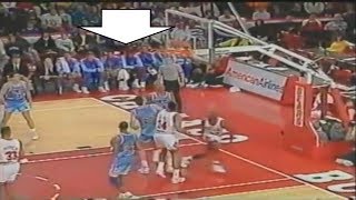 Amazing Michael Jordan layup 👌; Epic opponent's bench reaction 😂