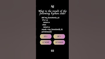 Python Quiz #3 - AJ Programming | #pythonquiz #coding #ytshorts