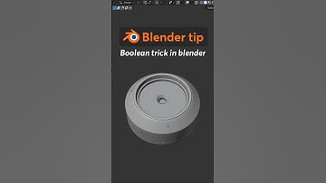 Boolean trick | Blender tip #20 #BlenderTip #short #Boolean