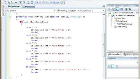 The Switch Statement