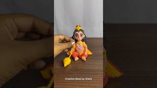 DIY clay Bal Hanuman idol #shorts