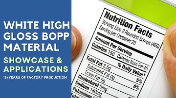 About the application and display of white BOPP label raw materials