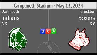 Brockton High School Baseball vs Dartmouth 5-13-24