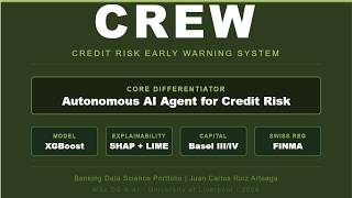 CREW: Credit Risk Early Warning System. Banking Data Science, XGBoost, Agentic AI & Explainable AI