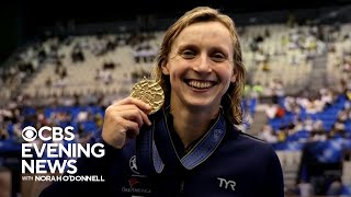 Katie Ledecky breaks Michael Phelps' record for most world swimming titles