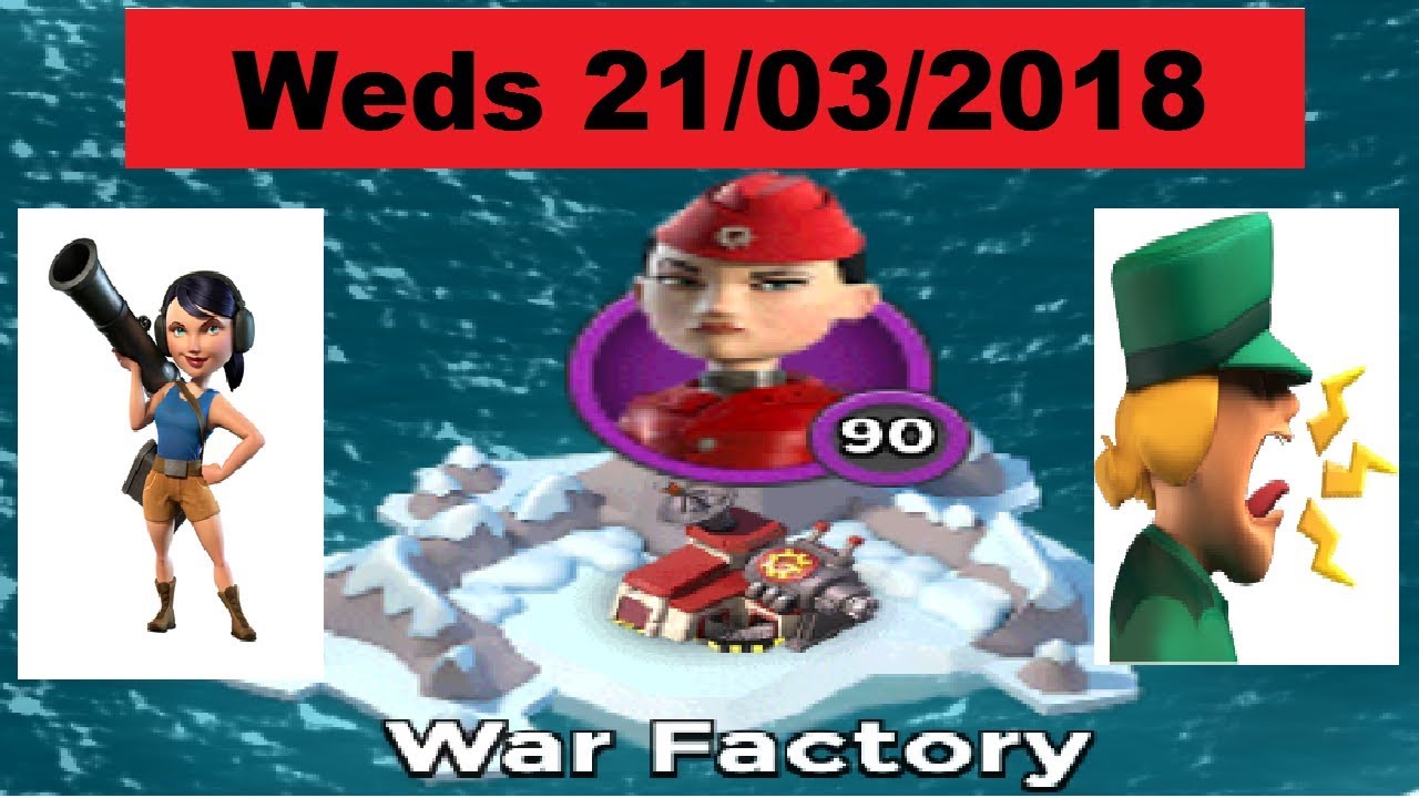 Boom Beach - War Factory - 21/3/2018 - All Zookas & Brick/Battle Orders Strategy