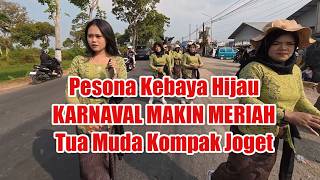 Pesona Kebaya Hijau Kompak Joget Bikin Karnaval Makin Seru Meriah