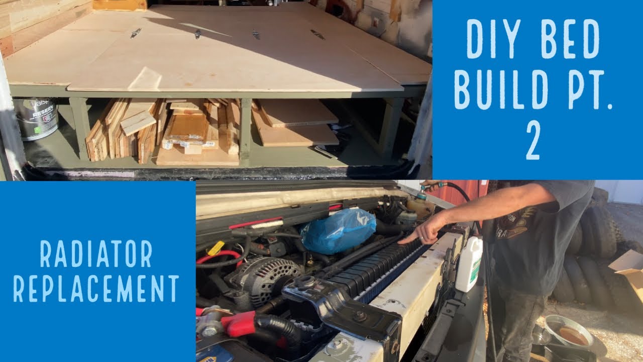 Van Bed Build // Radiator Replacement - YouTube