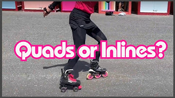 Which skates are easier Roller skates or Inline Rollerblades? Instructor compares the differences.