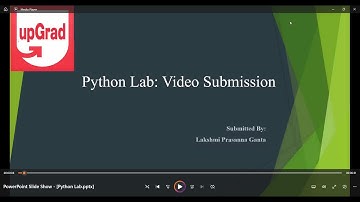 Upgrad - Python Lab