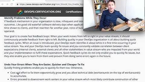 How Should You Enable Your DevOps Feedback? (https://www.devops-certification.org)