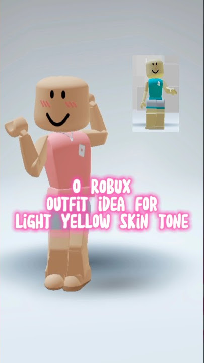 0 Robux Outfit (Light Yellow Skin Tone Girl Avatar) #roblox  #robloxfreeitems #0robuxavatar 