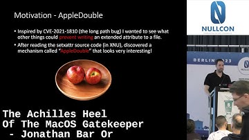 Nullcon Berlin 2023 | The Achilles Heel Of The macOS Gatekeeper by Jonathan Bar Or