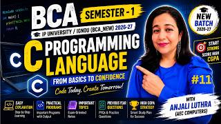 Programming in C | Sem-1 | BCA | DAY 11 | Types of User defined functions | Local & Global Variables