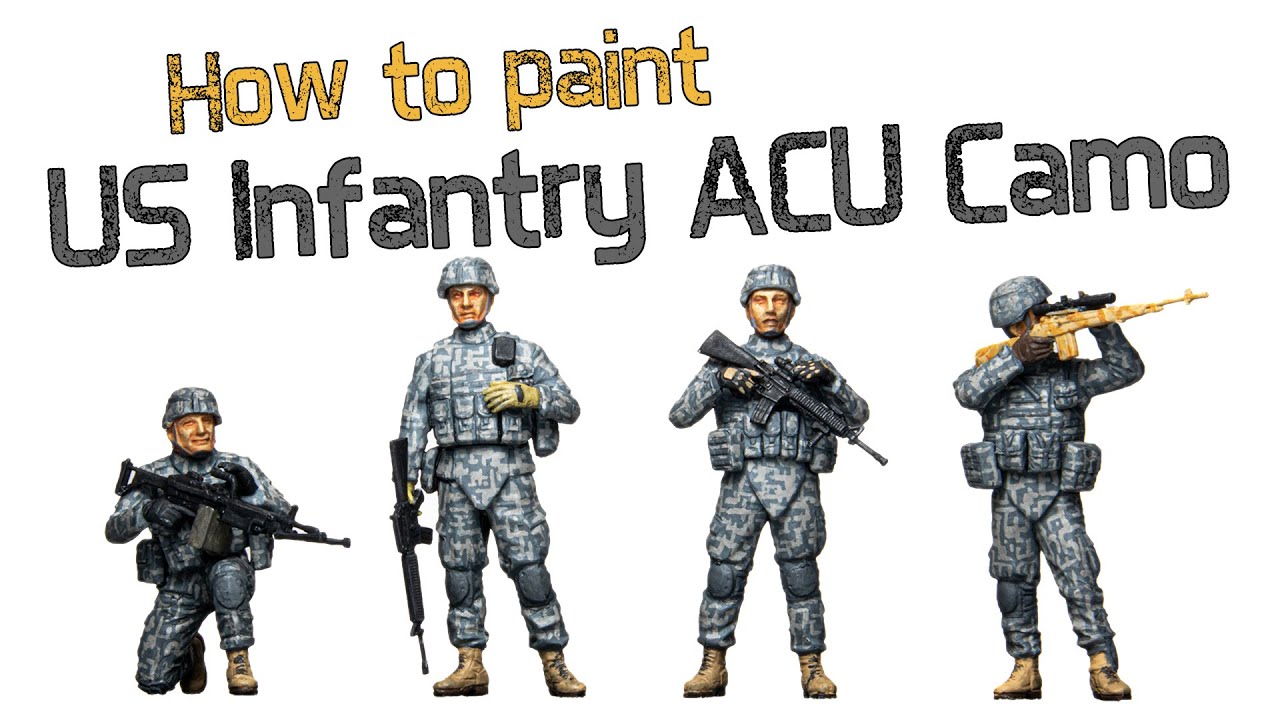 Modern US Infantry Tutorial 1/35 Painting simple ACU Digital Camo