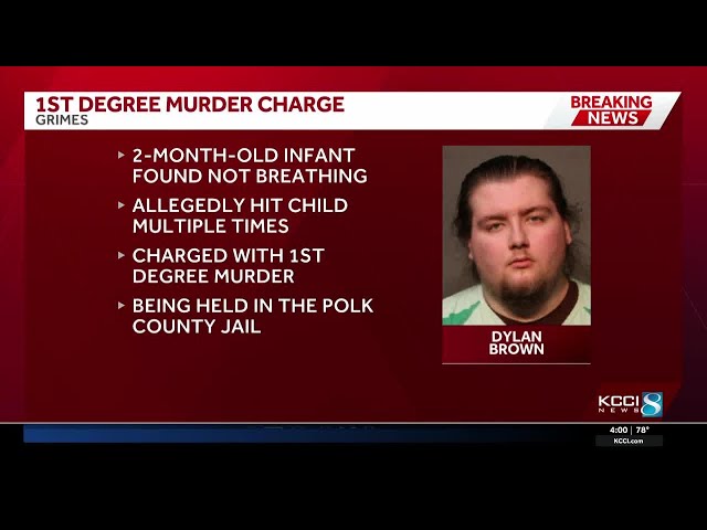 Iowa man charged with murder one year after Grimes baby's death