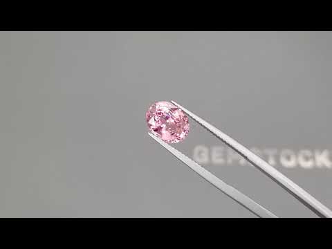 Super rare untreated Padparadscha sapphire in oval cut 4.05 ct, Madagascar, GRS Type I Video  № 2