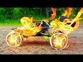 RC CAR on FIRE - Experiments with CUSTOM Wheels