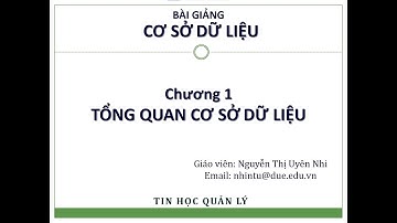 Chương 1 Tổng quan CSDL