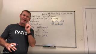 MCR3U 1 2 Solving Equations using Function Notation
