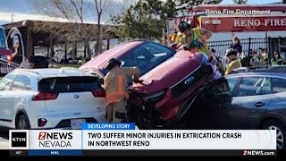 Two suffer minor injuries in extrication crash in northwest Reno