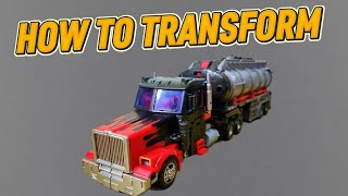 Details HOW TO TRANSFORM the Transformers Legacy G2 Laser Optimus Prime Guide