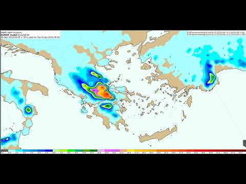 Χιονοπτώσεις από Δευτέρα 31/12/2018 μέχρι Τετάρτη 02/01/2019