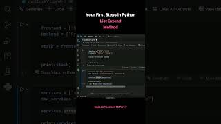 Season 1 Lesson 16 Part 7   Your First Steps in Python List Extend Method