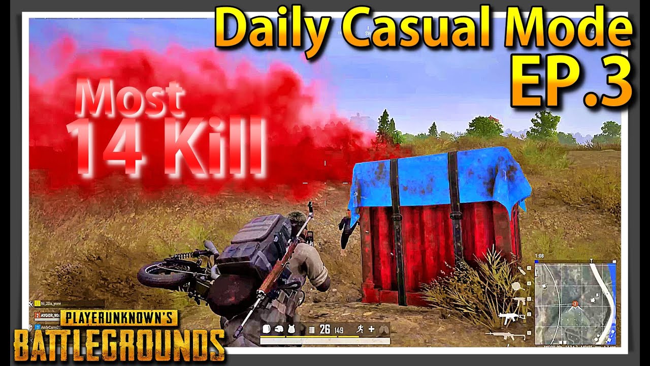 PUBG Daily Casual Mode EP 3 Most 14 Kill YouTube