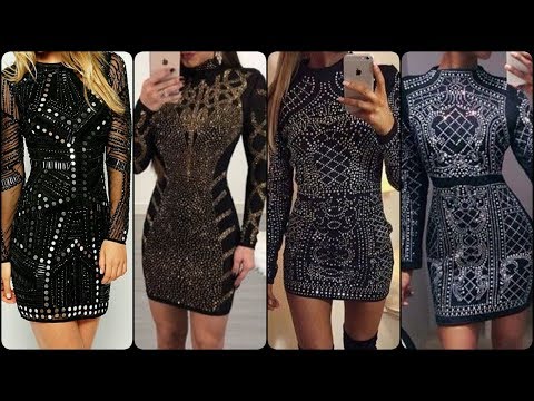 bodycon black party dress