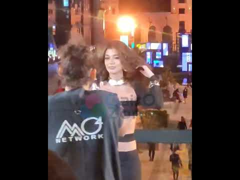 اطلالة جريئة لبطلة اغنيه بصباصة نورين ابوسعدة