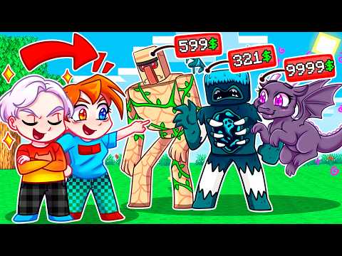 😨 Майнкрафт но МЫ ПРЕВРАЩАЕМСЯ В МОБОВ Которых Покупаем!