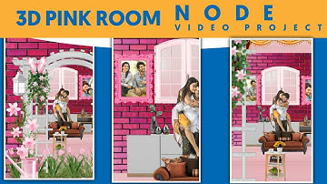 3D Pink Room Node Video Project 🔥 like Ae 🥵 | Node video Tutorial in Hindi | Next Level 3D #short