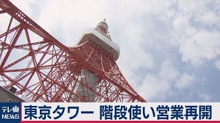 東京タワー 階段使い営業再開