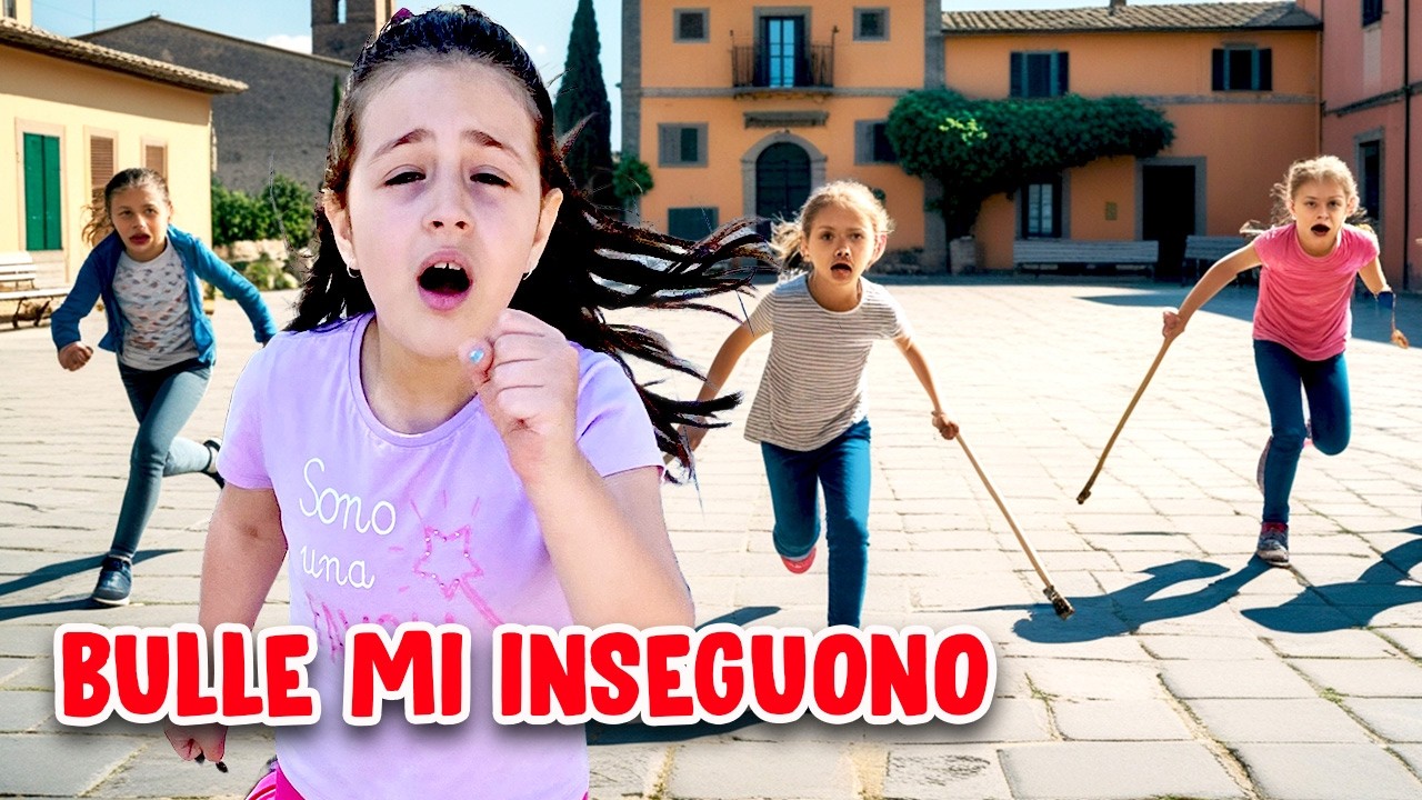 DELIA VIENE INSEGUITA DALLE BULLE CHE LA SPINGONO A TERRA, MAMMA GIULIA LA SOCCORE!