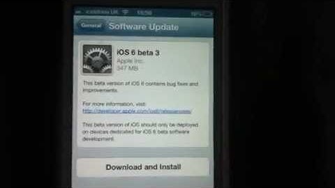 iOS 6 Beta 3 Released (installing)
