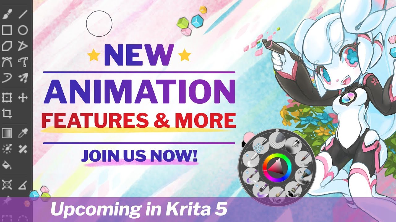 ⁣Krita 5 NEW features 04. NEW Animation and Tech features for 2021 -Funding campaing