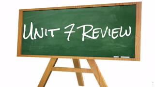 Algebra 1 Unit 7 Review