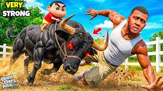 Franklin & Shinchan Fighting with Strongest Cow in the World💪😡 screenshot 4