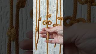 DIY Infinity 8 knot macrame fringe finishing ♾️ #shorts #macrame